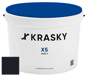 Краска X5 X Krasky матовая краска для стен и потолков цвет RAL 5004 