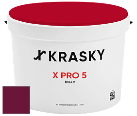 Краска X PRO 5 X Krasky матовая краска для стен и потолков цвет RAL 4004 