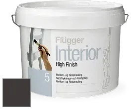 Краска Flugger Interior High Finish 5 матовая акриловая краска-грунт цвет RAL 8019 
