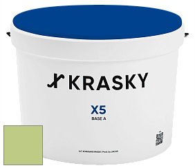Краска X5 X Krasky матовая краска для стен и потолков цвет NCS S 1040-G40Y 
