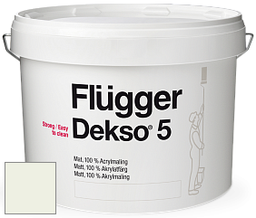 Краска Flugger Dekso 5 матовая краска цвет NCS S 0505-G40Y 