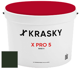 Краска X PRO 5 X Krasky матовая краска для стен и потолков цвет RAL 6007 