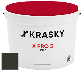 Краска X PRO 5 X Krasky матовая краска для стен и потолков цвет RAL 6008 