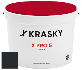 Краска X PRO 5 X Krasky матовая краска для стен и потолков цвет RAL 9011 