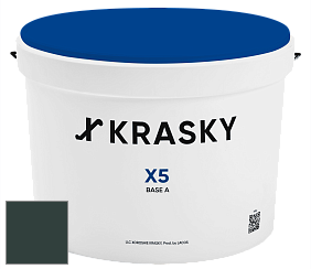 Краска X5 X Krasky матовая краска для стен и потолков цвет RAL 6012 