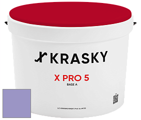 Краска X PRO 5 X Krasky матовая краска для стен и потолков цвет NCS S 2040-R60B 