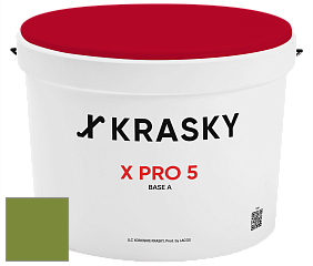 Краска X PRO 5 X Krasky матовая краска для стен и потолков цвет NCS S 3060-G40Y 