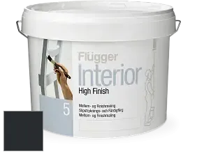 Краска Flugger Interior High Finish 5 матовая акриловая краска-грунт цвет RAL 9011 