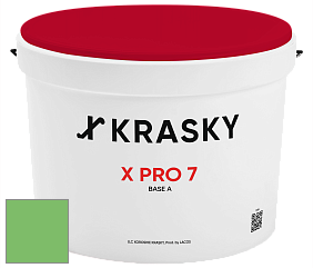 Краска X Pro 7 X Krasky матовая краска для стен и потолков цвет NCS S 1060-G20Y 