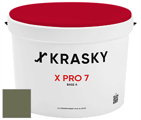 Краска X Pro 7 X Krasky матовая краска для стен и потолков цвет NCS S 6020-G50Y 