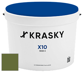 Краска X10 X Krasky шелковисто-матовая краска для стен и потолков цвет NCS S 4550-G40Y 