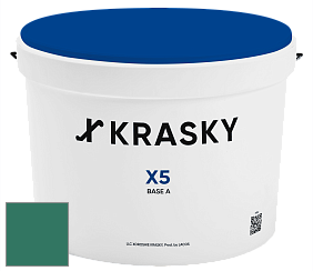 Краска X5 X Krasky матовая краска для стен и потолков цвет RAL 6000 