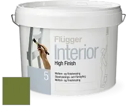 Краска Flugger Interior High Finish 5 матовая акриловая краска-грунт цвет NCS S 3560-G40Y 