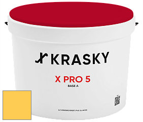 Краска X PRO 5 X Krasky матовая краска для стен и потолков цвет NCS S 0560-Y 