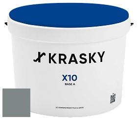 Краска X10 X Krasky шелковисто-матовая краска для стен и потолков цвет NCS S 5005-B50G 