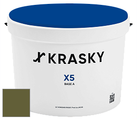 Краска X5 X Krasky матовая краска для стен и потолков цвет NCS S 5540-G50Y 