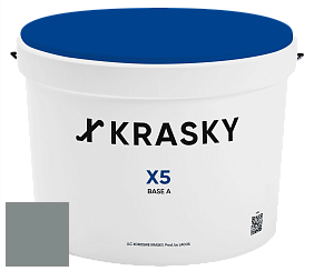 Краска X5 X Krasky матовая краска для стен и потолков цвет NCS S 5005-B80G 