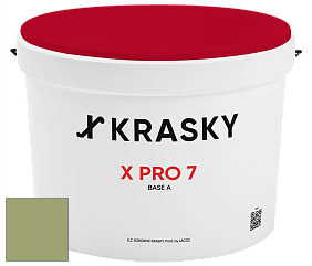 Краска X Pro 7 X Krasky матовая краска для стен и потолков цвет NCS S 3030-G50Y 
