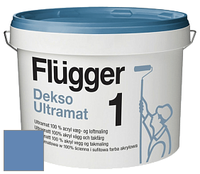 Краска Flugger Dekso 1 ультраматовая краска цвет NCS S 3040-R80B 