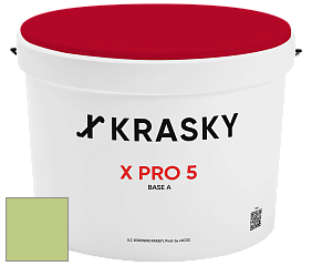Краска X PRO 5 X Krasky матовая краска для стен и потолков цвет NCS S 1040-G40Y 