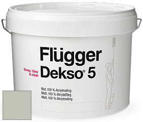 Краска Flugger Dekso 5 матовая краска цвет NCS S 1555-R90B 