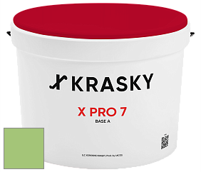 Краска X Pro 7 X Krasky матовая краска для стен и потолков цвет NCS S 1050-G30Y 