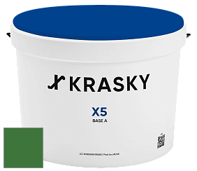 Краска X5 X Krasky матовая краска для стен и потолков цвет RAL 6010 