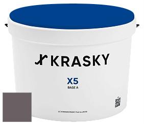Краска X5 X Krasky матовая краска для стен и потолков цвет NCS S 7005-R20B 