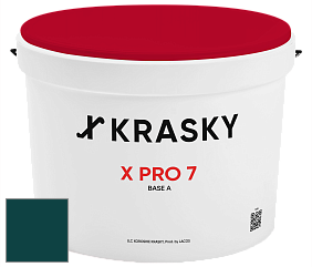 Краска X Pro 7 X Krasky матовая краска для стен и потолков цвет RAL 6004 