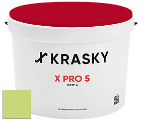 Краска X PRO 5 X Krasky матовая краска для стен и потолков цвет NCS S 0550-G40Y 