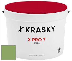 Краска X Pro 7 X Krasky матовая краска для стен и потолков цвет NCS S 2050-G30Y 