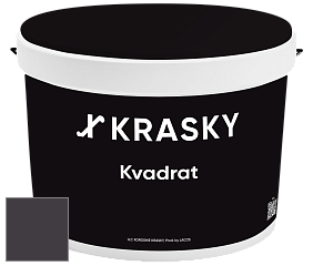 Краска X2B Kvadrat X Krasky матовая краска для потолков глубокого чёрного цвета цвет NCS S 8505-R50B 