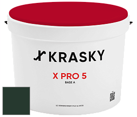 Краска X PRO 5 X Krasky матовая краска для стен и потолков цвет RAL 6009 
