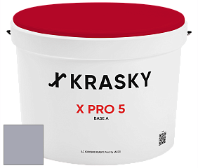 Краска X PRO 5 X Krasky матовая краска для стен и потолков цвет NCS S 3010-R60B 