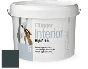 Краска Flugger Interior High Finish 5 матовая акриловая краска-грунт цвет RAL 7026 
