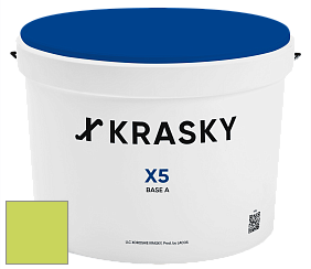 Краска X5 X Krasky матовая краска для стен и потолков цвет NCS S 0560-G50Y 