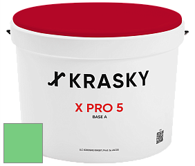 Краска X PRO 5 X Krasky матовая краска для стен и потолков цвет NCS S 0560-G10Y 