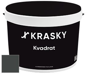 Краска X2B Kvadrat X Krasky матовая краска для потолков глубокого чёрного цвета цвет NCS S 8502-G 