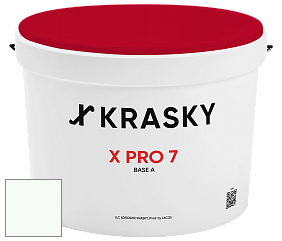 Краска X Pro 7 X Krasky матовая краска для стен и потолков цвет RAL 9016 