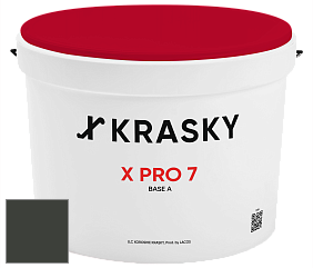 Краска X Pro 7 X Krasky матовая краска для стен и потолков цвет RAL 6015 
