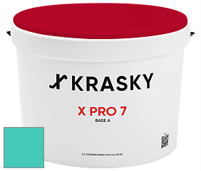 Краска X Pro 7 X Krasky матовая краска для стен и потолков цвет NCS S 1050-B60G 