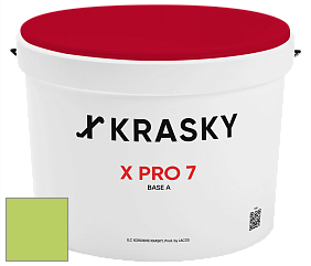 Краска X Pro 7 X Krasky матовая краска для стен и потолков цвет NCS S 0560-G40Y 
