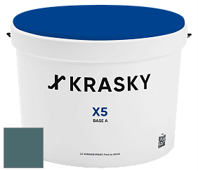 Краска X5 X Krasky матовая краска для стен и потолков цвет NCS S 6020-B30G 