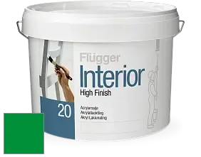Краска Flugger Interior High Finish 20 акриловая полуматовая эмаль цвет RAL 6037 