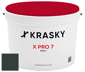 Краска X Pro 7 X Krasky матовая краска для стен и потолков цвет RAL 6012 