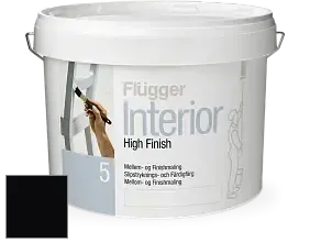 Краска Flugger Interior High Finish 5 матовая акриловая краска-грунт цвет RAL 9005 