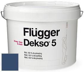 Краска Flugger Dekso 5 матовая краска цвет NCS S 6030-R80B 