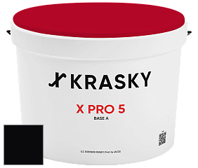 Краска X PRO 5 X Krasky матовая краска для стен и потолков цвет RAL 9005 