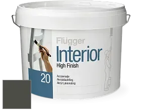 Краска Flugger Interior High Finish 20 акриловая полуматовая эмаль цвет RAL 7022 