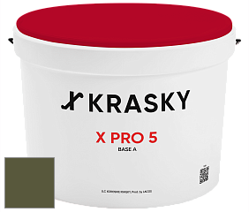 Краска X PRO 5 X Krasky матовая краска для стен и потолков цвет NCS S 6530-G50Y 
